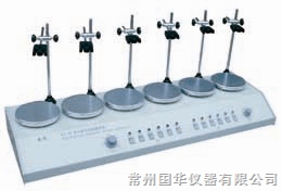 常州國華多頭磁力加熱攪拌器HJ-6A 數顯控溫 6頭