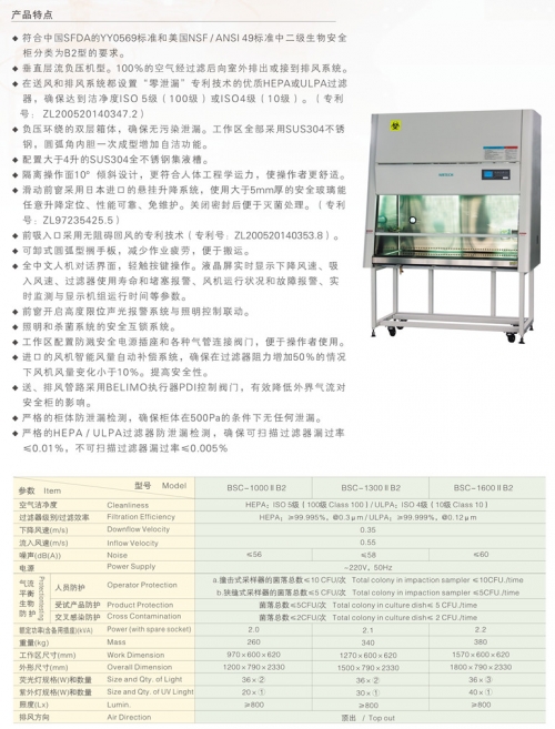 蘇州安泰二級生物安全柜BHC-1600ⅡB2（停產，用BSC替代）