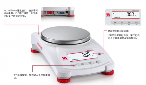 奧豪斯電子天平PWN8201ZH/E 外部校準/出口型